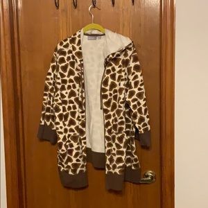 Animal print hoodie great shape.     2